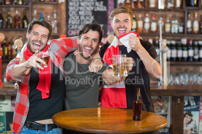 Male friends enjoying in pub