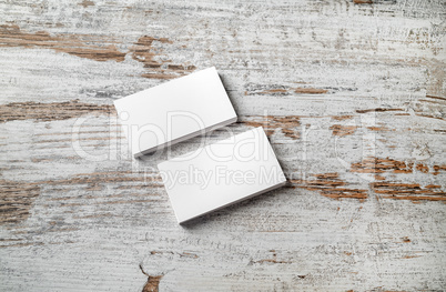 Piles of blank business cards
