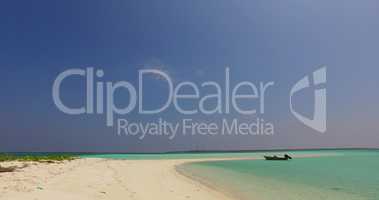 v02004 Maldives beautiful beach background white sandy tropical paradise island with blue sky sea water ocean 4k boat