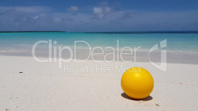 v02059 Maldives beautiful beach background white sandy tropical paradise island with blue sky sea water ocean 4k yellow ball