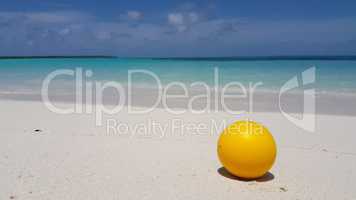 v02059 Maldives beautiful beach background white sandy tropical paradise island with blue sky sea water ocean 4k yellow ball