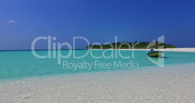 v02252 Maldives beautiful beach background white sandy tropical paradise island with blue sky sea water ocean 4k boat