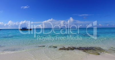 v02312 Maldives beautiful beach background white sandy tropical paradise island with blue sky sea water ocean 4k
