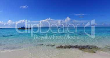 v02312 Maldives beautiful beach background white sandy tropical paradise island with blue sky sea water ocean 4k