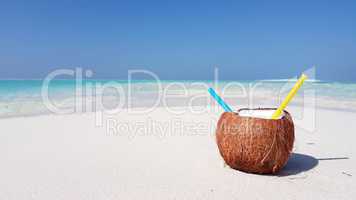 v02409 Maldives beautiful beach background white sandy tropical paradise island with blue sky sea water ocean 4k coconut