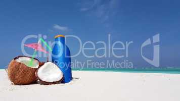 v02915 Maldives beautiful beach background white sandy tropical paradise island with blue sky sea water ocean 4k coconut sun cream