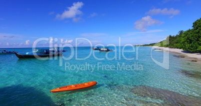 v02926 Maldives beautiful beach background white sandy tropical paradise island with blue sky sea water ocean 4k boats