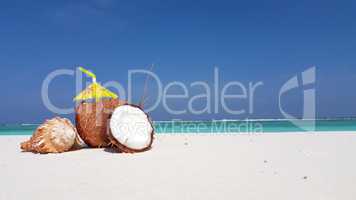 v02947 Maldives beautiful beach background white sandy tropical paradise island with blue sky sea water ocean 4k coconut seashell