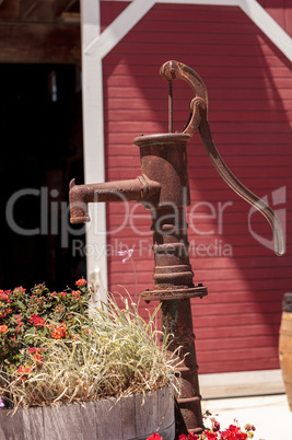Well water pump on a farm