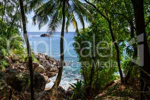 Bucht auf den Seychellen