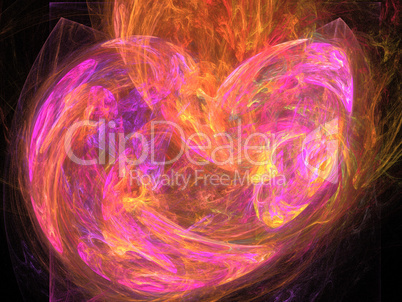 image of one Digital Fractal on Black Color image of one Digital Fractal on Black Color
