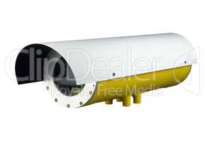 security camera on white background (clipping path )