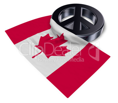 friedenssymbol und flagge von canada friedenssymbol und flagge von canada