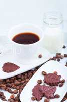 Cup of Coffee with chocolate and Milk
