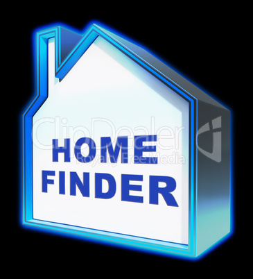 Home Finder Means Housing Residence 3d Rendering