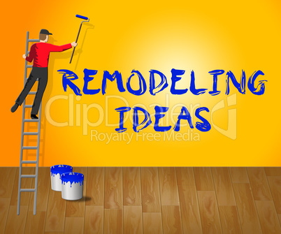 Remodeling Ideas Shows Diy Improvement Suggestions 3d Illustrati