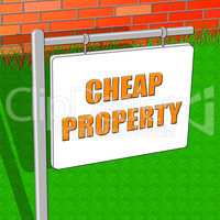 Cheap Property Shows Real Estate 3d Illustration