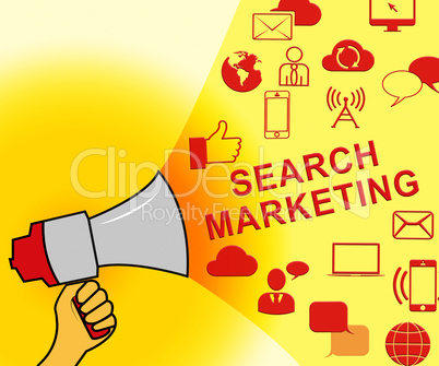 Search Marketing Representing Seo Engines 3d Illustration