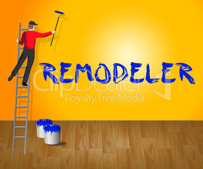 House Remodeler Shows Remodeling House 3d Illustration