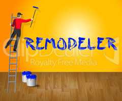 House Remodeler Shows Remodeling House 3d Illustration