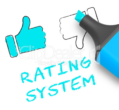 Rating System Displaying Performance Report 3d Illustration