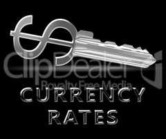 Currency Rates Indicating Foreign Exchange 3d Illustration