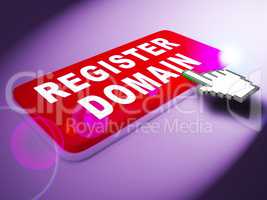 Register Domain Indicates Sign Up 3d Rendering