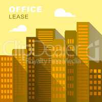 Office Lease Downtown Describing Real Estate 3d Illustration