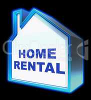 House Rental Shows Real Estate 3d Rendering