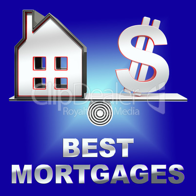Best Mortgage Represents Real Estate 3d Rendering