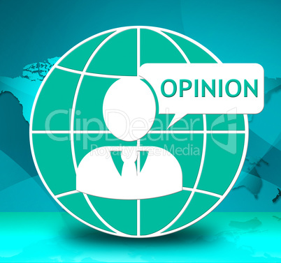 Opinion Icon Shows Feedback Evaluation 3d Illustration