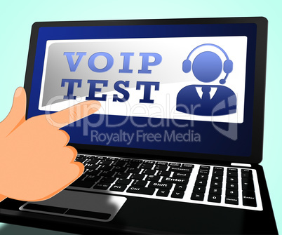 Voip Test Shows Internet Voice 3d Illustration