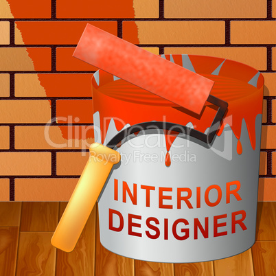 Interior Designer Means Home Design 3d Illustration