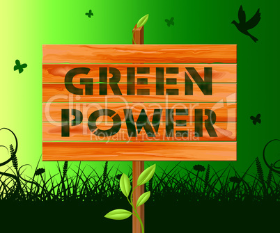 Green Power Shows Eco Energy 3d Rendering