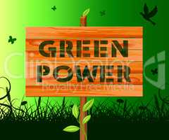 Green Power Shows Eco Energy 3d Rendering