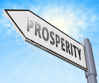 Prosperity Sign Meaning Investment Profits 3d Illustration