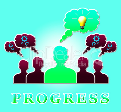 Progress People Means Betterment Headway 3d Illustration