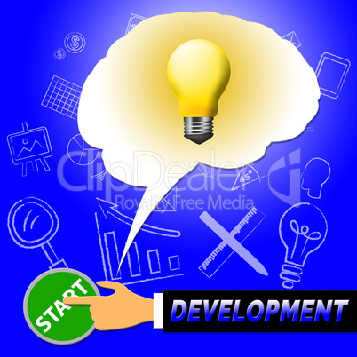 Development Light Means Growth Progress 3d Illustration
