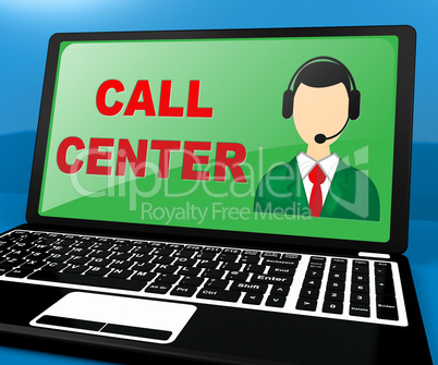 Call Center Shows Customer Service 3d ILlustration