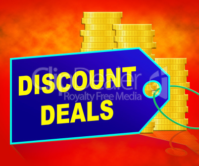 Discount Deals Representing Bargains Discounts 3d Illustration