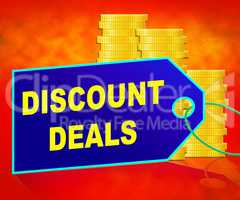 Discount Deals Representing Bargains Discounts 3d Illustration