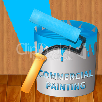 Commercial Painting Means Business Painter 3d Illustration