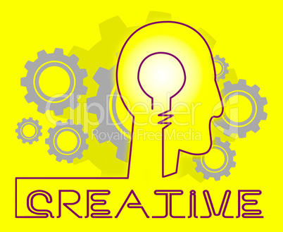 Creative Cogs Shows Ideas Imagination And Concepts