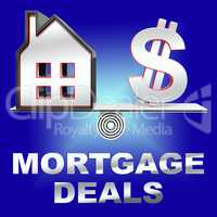 Mortgage Deals Representing Housing Discounts 3d Rendering