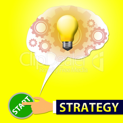 Strategy Light Indicates Planning Commerce 3d Illustration