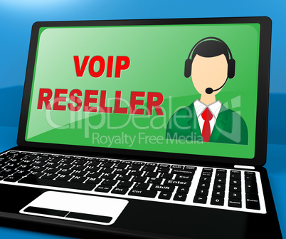 Voip Reseller Shows Internet Voice 3d Illustration
