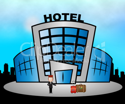 Hotel Resort Meaning City Accomodation 3d Illustration