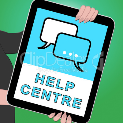 Help Centre Tablet Showing Faq Advice 3d Illustration