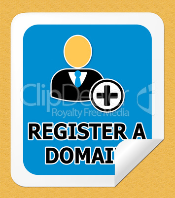 Register A Domain Indicating Sign Up 3d Illustration