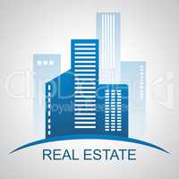 Real Estate Apartments Describes Property Sale 3d Illustration